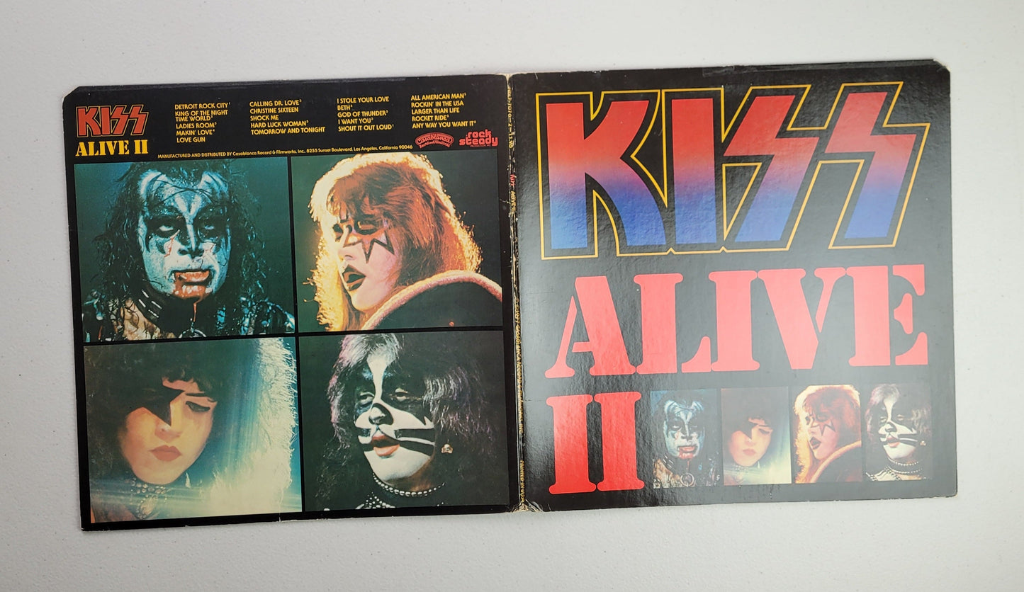 Kiss,Alive II,Original USA pressing. Evolution of Kiss booklet,LP Album
