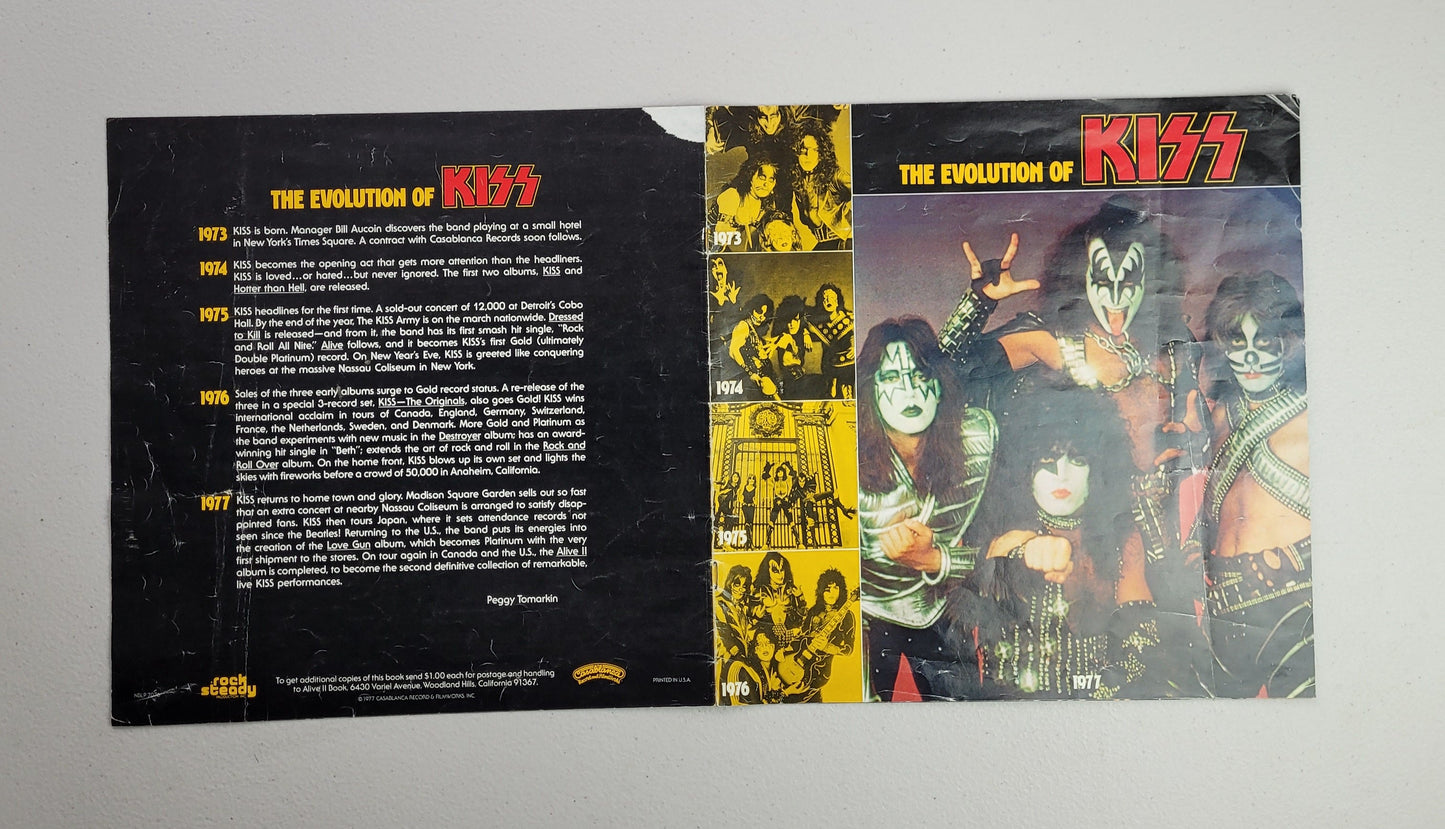 Kiss,Alive II,Original USA pressing. Evolution of Kiss booklet,LP Album