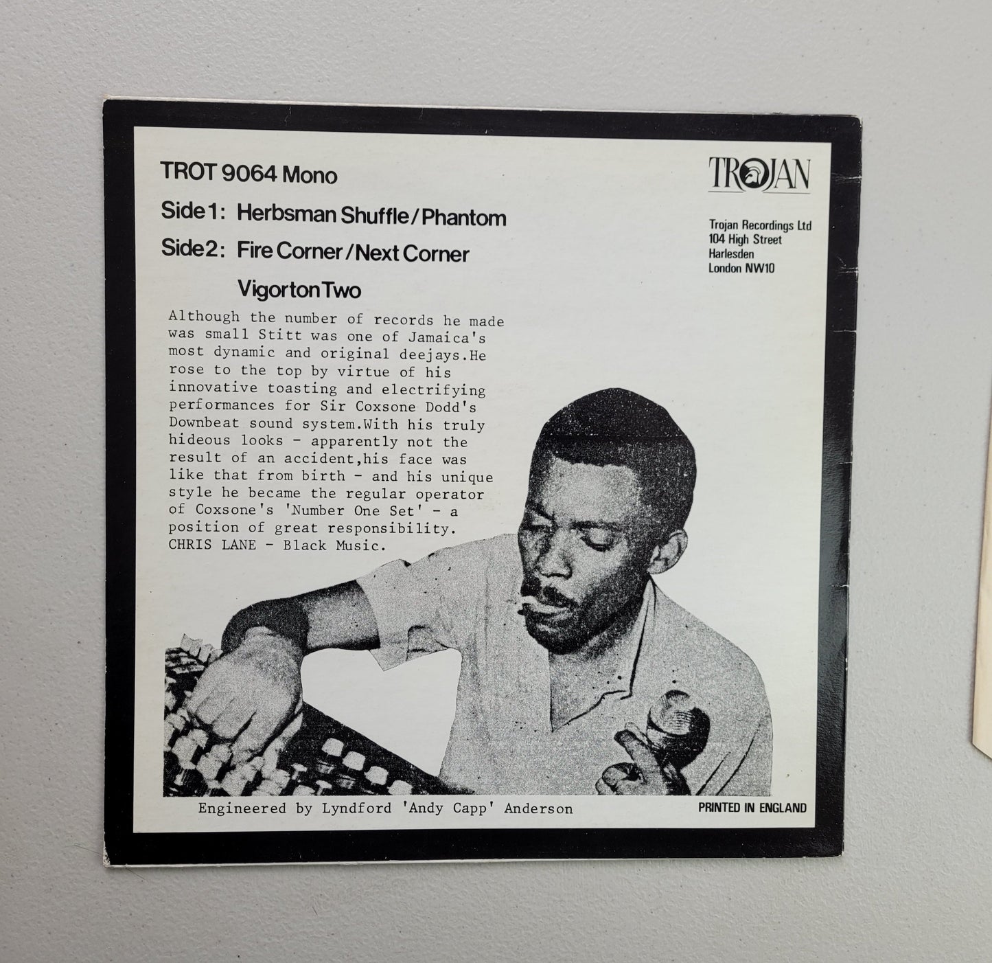 King Stitt & The Dynamites,Herbsman Shuffle,12" Single