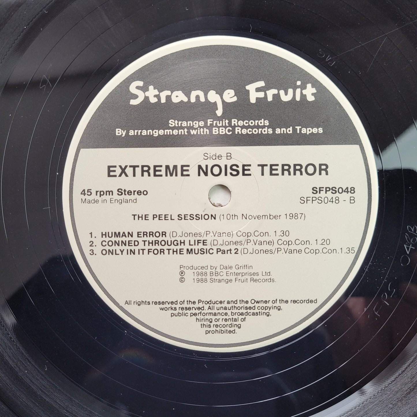 Extreme Noise Terror,The Peel Sessions,There are two inserts,12" Single
