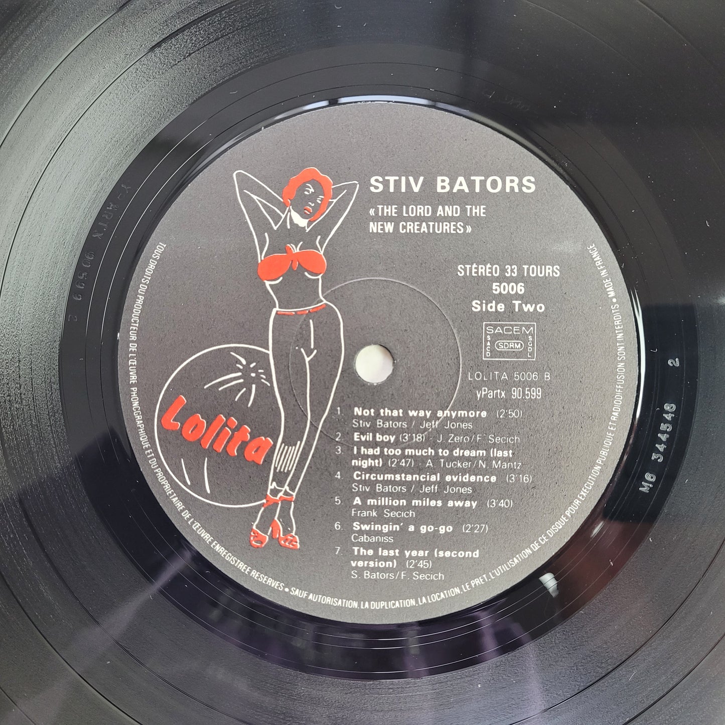 Stiv Bators,The Lord And The New Creatures,The vinyl is a UK EX. ,LP Album